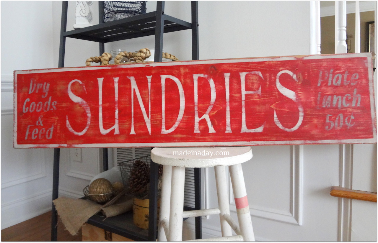 sundries sign